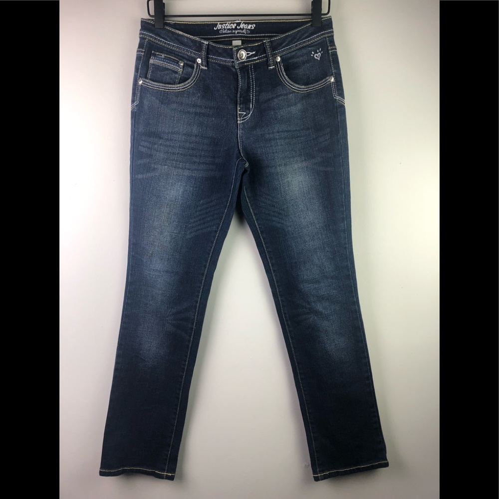 Justice Girls Jeans Size 12 1/2 - EUC